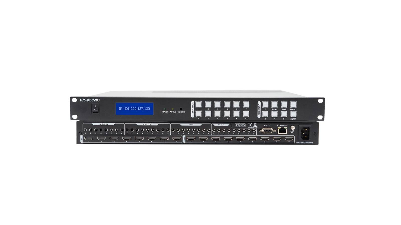 VISSONIC VIS-UHD0809-VW 4K60 HDMI 8x9 Nahtlose Matrix und Videowandprozessor VISSONIC VIS-UHD0809-VW 4K60 HDMI 8x9 Nahtlose Matrix und Videowandprozessor von VISSONIC