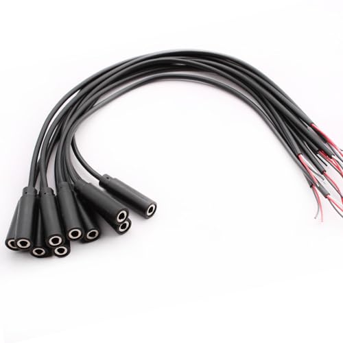 VISSQH 10Pcs 3,5mm Buchse zum blanken Draht mit offenem Ende TRS 3-polige Stereo-1/8-Zoll-zum löten 3.5mm mini stereo klinkenstecker Cable for Repairing Audio Kopfhörer Cables(30cm) von VISSQH