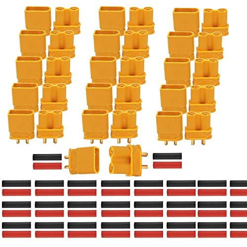 VISSQH 16 Pairs XT30 Male Female Plug,XT30 Male Female Battery Connectors XT30U Male Female Bullet Connectors Round Plug Socket with Heat Shrink Tube for RC Aeroplane Helicopter Multicopte VISSQH 16 Pairs XT30 Male Female Plug,XT30 Male Female Battery Connectors XT30U Male Female Bullet Connectors Round Plug Socket with Heat Shrink Tube for RC Aeroplane Helicopter Multicopte von VISSQH