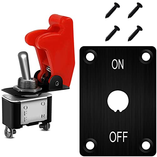 VISSQH 1PCS 12V/20A Auto Kippschalter, Kippschalter Grün LED Licht Schalter,SPST 3-pin EIN/AUS Wippschalter,mit Wasserfester Kappe mit Installationsplatte für RV, Auto, Yacht, Marine VISSQH 1PCS 12V/20A Auto Kippschalter, Kippschalter Grün LED Licht Schalter,SPST 3-pin EIN/AUS Wippschalter,mit Wasserfester Kappe mit Installationsplatte für RV, Auto, Yacht, Marine von VISSQH