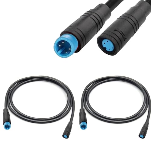VISSQH 2 x Elektrofahrrad 4 Pin Verlängerungskabel,Stecker zu Female Elektrofahrrad Kabel 4 Pin wasserdichter Julet Anschluss für elektrisches Fahrrad Licht/Gas/Bremse-80CM VISSQH 2 x Elektrofahrrad 4 Pin Verlängerungskabel,Stecker zu Female Elektrofahrrad Kabel 4 Pin wasserdichter Julet Anschluss für elektrisches Fahrrad Licht/Gas/Bremse-80CM von VISSQH