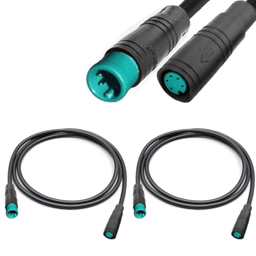 VISSQH 2 x Elektrofahrrad 5 Pin Verlängerungskabel,Stecker zu Female Elektrofahrrad Kabel 5 Pin wasserdichter Julet Anschluss für elektrisches Fahrrad Licht/Gas/Bremse-80CM VISSQH 2 x Elektrofahrrad 5 Pin Verlängerungskabel,Stecker zu Female Elektrofahrrad Kabel 5 Pin wasserdichter Julet Anschluss für elektrisches Fahrrad Licht/Gas/Bremse-80CM von VISSQH