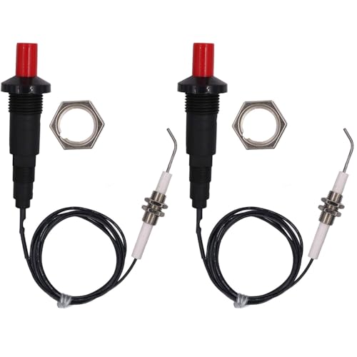 VISSQH 2 x Piezozünder,Push Button Funkenzünder Piezo Funkenzünder mit Kabel Keramik piezo zünder,Gasgrill Zünder passend für Gaskamin & Ofen-30cm VISSQH 2 x Piezozünder,Push Button Funkenzünder Piezo Funkenzünder mit Kabel Keramik piezo zünder,Gasgrill Zünder passend für Gaskamin & Ofen-30cm von VISSQH