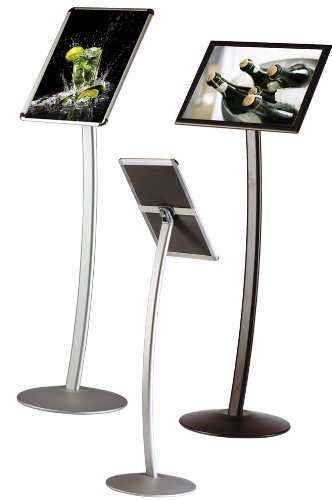 Infoständer / Infoboard Curved DIN A4 Gehrungsecken schwarz Infoständer / Infoboard Curved DIN A4 Gehrungsecken schwarz von VISUPRO