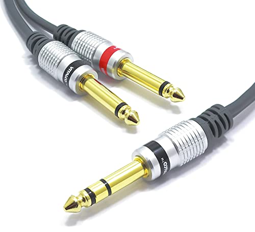 VITALCO 6.3mm Stereo auf 2x 6.3 Mono Klinke Kabel 5m groß Klinkenstecker Stereo zu 2x Male Grosse Insertkabel Audio Adapter VITALCO 6.3mm Stereo auf 2x 6.3 Mono Klinke Kabel 5m groß Klinkenstecker Stereo zu 2x Male Grosse Insertkabel Audio Adapter von VITALCO