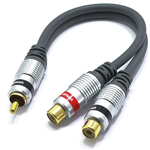 VITALCO Cinch auf 2x Cinch Audio Y Adapter 1 Chinch Stecker zu Zwei RCA Buchse Subwoofer koax Y kabel Verteiler VITALCO Cinch auf 2x Cinch Audio Y Adapter 1 Chinch Stecker zu Zwei RCA Buchse Subwoofer koax Y kabel Verteiler von VITALCO