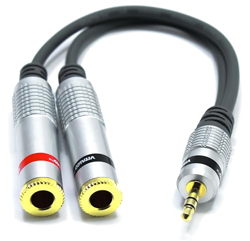 VITALCO 2x 6,3mm Klinke Buchse auf 3,5mm Stecker Audio Adapter Y-Verteiler Kabel Dual 6,3mm TS Mono Klinke Buchse zu 3,5mm Mini TRS Stereo Stecker VITALCO 2x 6,3mm Klinke Buchse auf 3,5mm Stecker Audio Adapter Y-Verteiler Kabel Dual 6,3mm TS Mono Klinke Buchse zu 3,5mm Mini TRS Stereo Stecker von VITALCO