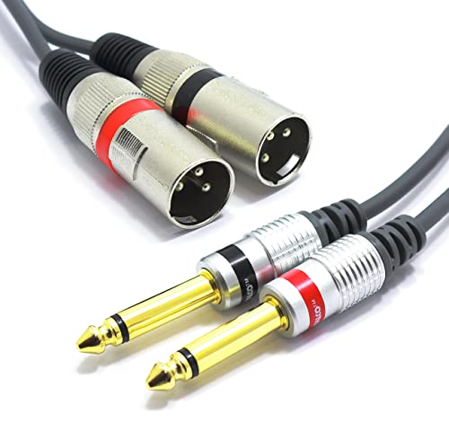 VITALCO 2x XLR Stecker auf 2x 6.3mm TS Klinke Kabel 3m Mikrofonkabel 3 Polig Männlich auf Mono Klinkenstecker Audio Adapter VITALCO 2x XLR Stecker auf 2x 6.3mm TS Klinke Kabel 3m Mikrofonkabel 3 Polig Männlich auf Mono Klinkenstecker Audio Adapter von VITALCO