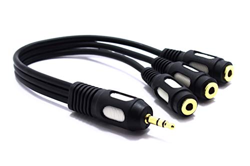 VITALCO 3X 3.5mm Klinke Adapter für Kopfhörer, 5.1 Lautsprecher Klinkenstecker 3.5 AUX Stecker auf 3 Buchsen Kabeladapter VITALCO 3X 3.5mm Klinke Adapter für Kopfhörer, 5.1 Lautsprecher Klinkenstecker 3.5 AUX Stecker auf 3 Buchsen Kabeladapter von VITALCO