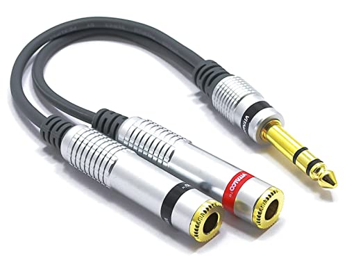 VITALCO 6.3mm Klinke Stecker Audio Splitter Adapter Stereo TRS Männlich auf 2X 6.3 Mono TS Weiblich Klinkenstecker Dual Buchse Adapterkabel Kabel Y-Kabel VITALCO 6.3mm Klinke Stecker Audio Splitter Adapter Stereo TRS Männlich auf 2X 6.3 Mono TS Weiblich Klinkenstecker Dual Buchse Adapterkabel Kabel Y-Kabel von VITALCO