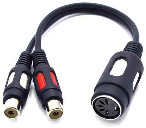 VITALCO DIN Cinch Audio Adapter DIN 5 Pol Buchse auf 2X RCA Dual Cinch Buchse Weiblich auf Weiblich 5-Polig 5 Poliger VITALCO DIN Cinch Audio Adapter DIN 5 Pol Buchse auf 2X RCA Dual Cinch Buchse Weiblich auf Weiblich 5-Polig 5 Poliger von VITALCO