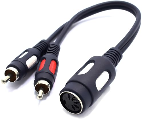 VITALCO DIN Cinch Audio Adapter DIN 5 Pol Buchse auf 2X RCA Dual Cinch Stecker Männlich auf Weiblich 5-Polig 5 Poliger VITALCO DIN Cinch Audio Adapter DIN 5 Pol Buchse auf 2X RCA Dual Cinch Stecker Männlich auf Weiblich 5-Polig 5 Poliger von VITALCO