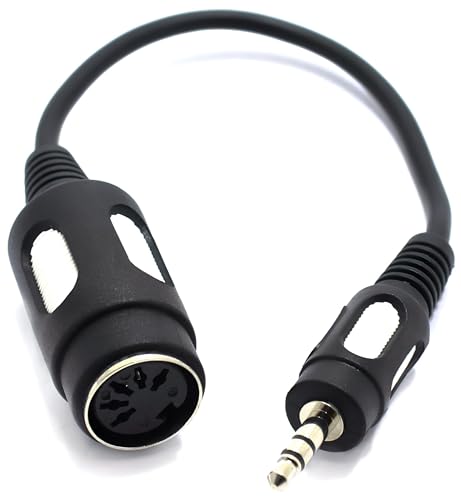 VITALCO DIN Klinke Audio Adapter DIN 5 Pol Buchse auf 3,5mm TRS Stereo Klinke Stecker Männlich auf Weiblich 5-Polig 5 Poliger VITALCO DIN Klinke Audio Adapter DIN 5 Pol Buchse auf 3,5mm TRS Stereo Klinke Stecker Männlich auf Weiblich 5-Polig 5 Poliger von VITALCO