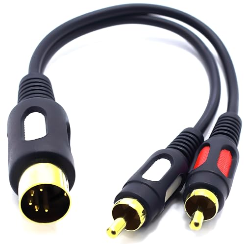 VITALCO DIN Cinch Audio Adapter DIN 5 Pol Stecker auf 2X RCA Dual Cinch Stecker Männlich auf Männlich 5-Polig 5 Poliger VITALCO DIN Cinch Audio Adapter DIN 5 Pol Stecker auf 2X RCA Dual Cinch Stecker Männlich auf Männlich 5-Polig 5 Poliger von VITALCO