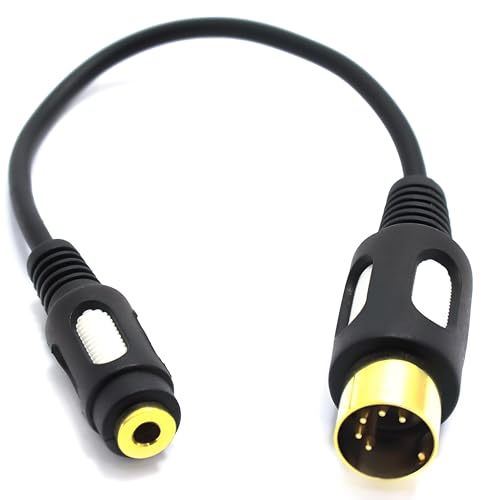 VITALCO DIN Klinke Audio Adapter DIN 5 Pol Stecker auf 3,5mm TRS Stereo Klinke Buchse 5-Polig Männlich auf Weiblich 5 Poliger VITALCO DIN Klinke Audio Adapter DIN 5 Pol Stecker auf 3,5mm TRS Stereo Klinke Buchse 5-Polig Männlich auf Weiblich 5 Poliger von VITALCO
