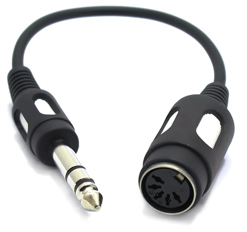 VITALCO DIN Klinke Audio Adapter DIN 5 Pol Buchse auf 6,3mm TRS Stereo Klinke Stecker Männlich auf Weiblich 5-Polig 5 Poliger VITALCO DIN Klinke Audio Adapter DIN 5 Pol Buchse auf 6,3mm TRS Stereo Klinke Stecker Männlich auf Weiblich 5-Polig 5 Poliger von VITALCO