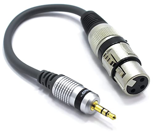 VITALCO XLR Buchse auf 3.5mm Stereo Klinke Adapter Mikrofon 3 Polig auf 3.5 TRS Mini AUX Klinkenstecker Audio Kabel von VITALCO