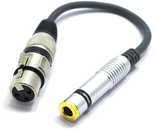 VITALCO XLR Buchse auf 6,3mm Stereo Klinke Buchse Adapter Mikrofon 3 Polig auf 6.3 TRS Klinkenstecker Audio Kabel von VITALCO