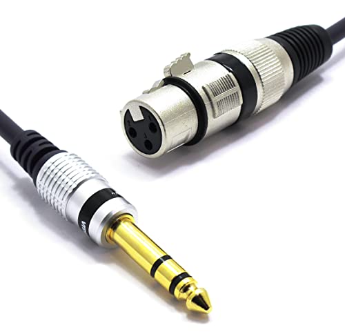 VITALCO XLR Buchse auf 6,3mm Stereo Klinke Kabel 3m Mikrofonkabel 3 Polig auf 6.3 TRS Klinkenstecker Adapter von VITALCO