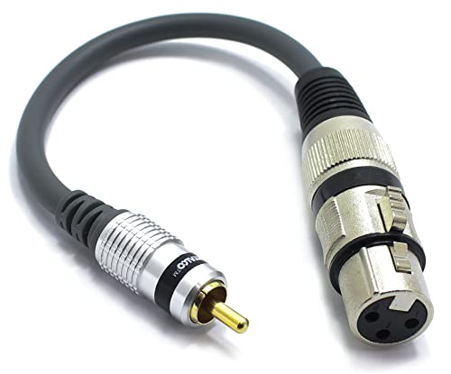 VITALCO XLR Buchse auf Cinch Stecker Adapter Mikrofon 3 Polig auf Chinch Audio Kabel Adapter von VITALCO