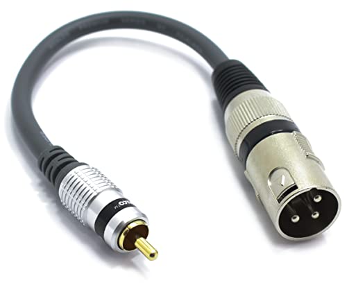 VITALCO XLR Buchse auf Cinch Stecker Adapter Mikrofon 3 Polig auf Chinch Audio Kabel Adapter von VITALCO