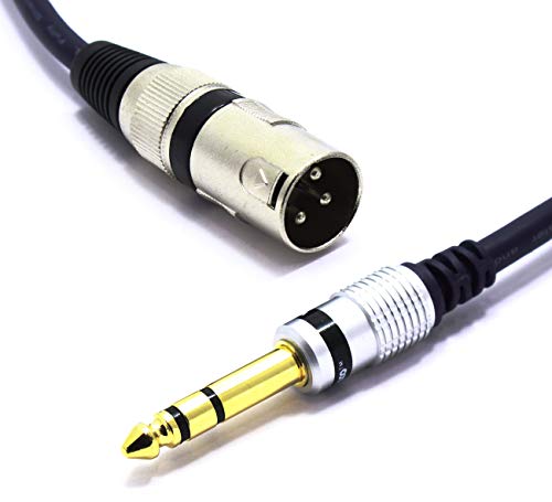 VITALCO XLR Männlich auf 6,3mm Stereo Klinke Kabel 1.5m Mikrofonkabel 3 Polig auf 6,3 TRS Klinkenstecker Adapter von VITALCO