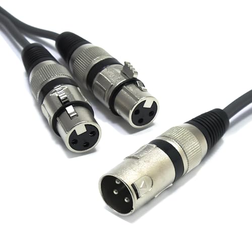 VITALCO XLR Splitter 0.5m Audio Adapter XLR Stecker auf 2x XLR Buchse 3 Polig Splitterkabel Y-Kabel Vertailer Männlich auf Dual Weiblich VITALCO XLR Splitter 0.5m Audio Adapter XLR Stecker auf 2x XLR Buchse 3 Polig Splitterkabel Y-Kabel Vertailer Männlich auf Dual Weiblich von VITALCO
