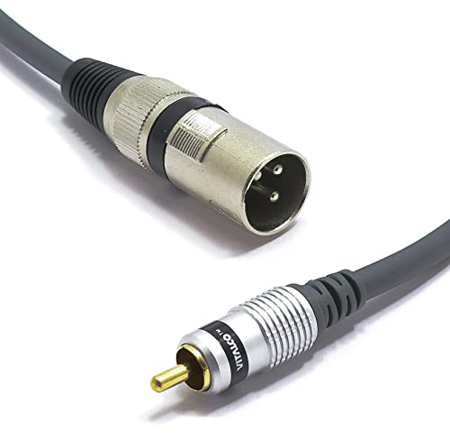 VITALCO XLR Stecker auf Cinch Mono Kabel 1.5m Mikrofonkabel 3 Polig auf Chinch Adapter von VITALCO