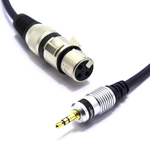 XLR Buchse auf 3,5mm Stereo Klinke Kabel Vitalco 3m Mikrofonkabel 3 Polig auf 3.5 TRS Klinkenstecker Adapter von VITALCO