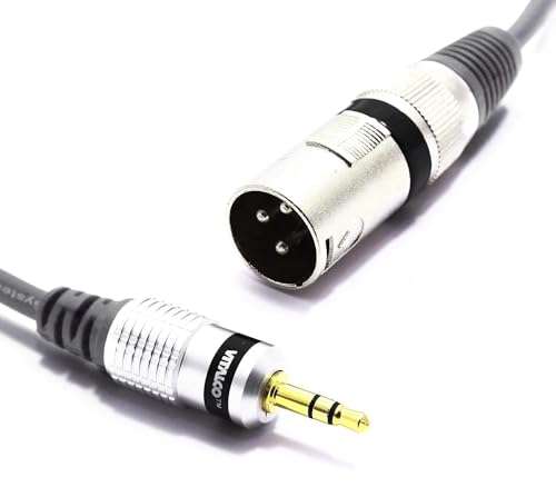 XLR Stecker auf 3,5mm Stereo Klinke Kabel Vitalco 3m Mikrofonkabel 3 Polig auf 3.5 TRS Klinkenstecker Adapter von VITALCO