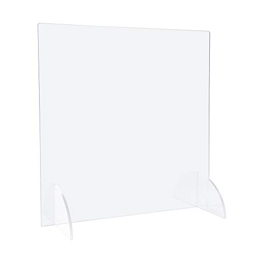 3 Stk. Standfester Spuckschutz (65.0 x 90.0 cm) Hustenschutz als geschlossene Schutzwand, Schutzscheibe und Niesschutz aus original, transparentem PLEXIGLAS von VITAdisplays