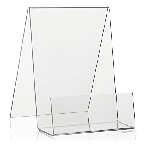 Buchständer/Buchaufsteller als Warenträger und Schrägsteller im DIN A6 Format aus original PLEXIGLAS® von VITAdisplays