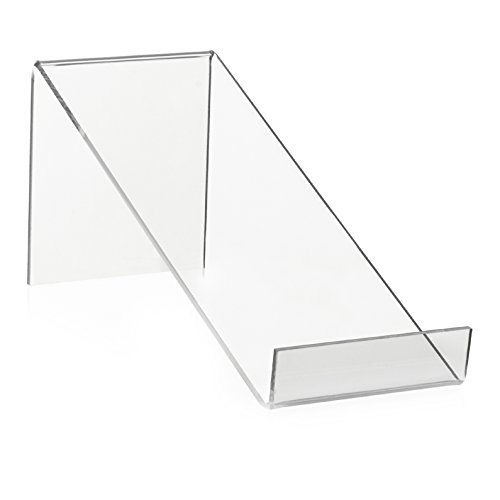 Buchständer/Buchstütze als Warenträger und Buchablage aus original PLEXIGLAS® (210x80x90mm) von VITAdisplays