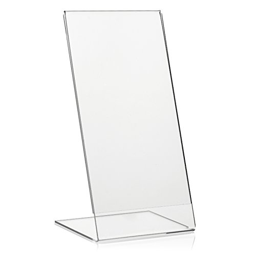 VITAdisplays® DIN lang DL Werbeaufsteller/L-Ständer, Tischaufsteller als L-Aufsteller Transparent aus original PLEXIGLAS® von VITAdisplays