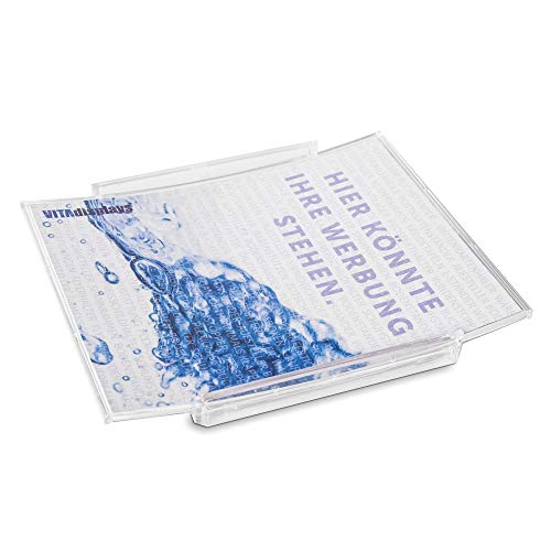 VITAdisplays® Zahlteller/Cash Tray BASIC, transparent, individualisierbar durch Papiereinleger (PX-020) von VITAdisplays