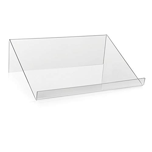 VITAdisplays Buchständer/Buchstütze als Warenträger und Buchablage aus original PLEXIGLAS®, 1 Stück, 30 x 9 x 21cm von VITAdisplays