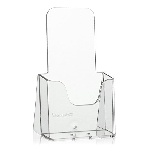 VITAdisplays DIN lang DL Tisch-Prospektständer als transparenter Flyerständer, Prospekthalter VITAdisplays DIN lang DL Tisch-Prospektständer als transparenter Flyerständer, Prospekthalter von VITAdisplays