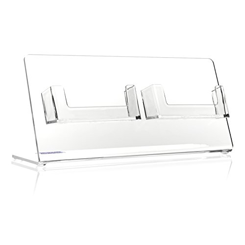 Visitenkartenständer Deluxe (2 Fächer) aus PLEXIGLAS® von VITAdisplays