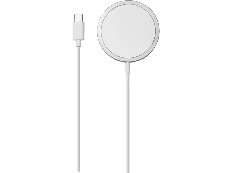 VIVANCO Magnetic Wireless Super Fast Charger Ladegerät Apple, 9 Volt 15 W, Weiß von VIVANCO
