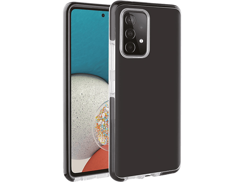 VIVANCO Rock Solid, Backcover, Samsung, Galaxy A53, Transparent/Schwarz von VIVANCO