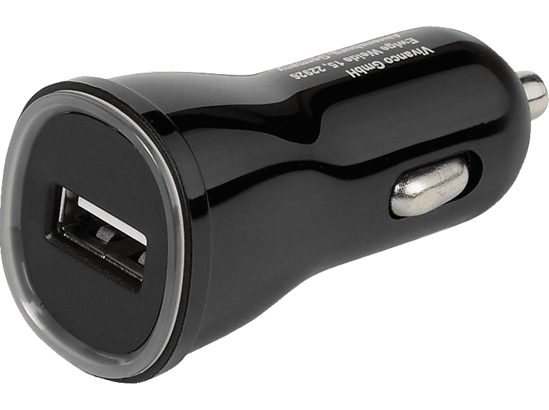 VIVANCO USB Car Charger KFZ Ladegerät universal, 12/24 Volt 10.5 Watt, Schwarz von VIVANCO