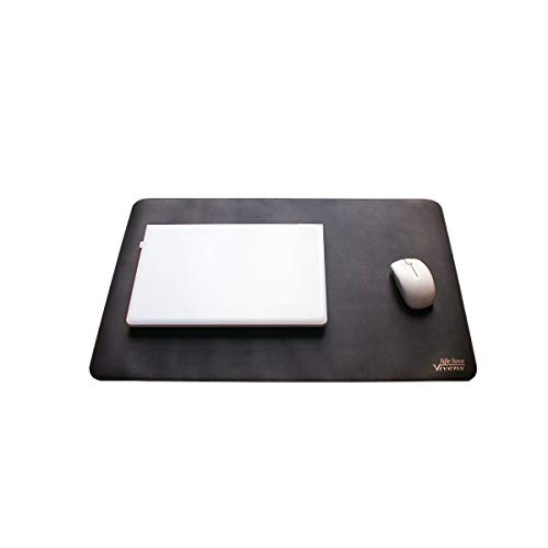 VIVENS PU Leder Multifunktionales Schreibtischunterlage, 60 x 40 cm Mauspad, Laptop Tischunterlage, Doppelseitiges, Rutschfestes, Wasserdichtes Schreibtisch-Schreibpad für Büro und Zuhause (Schwarz) VIVENS PU Leder Multifunktionales Schreibtischunterlage, 60 x 40 cm Mauspad, Laptop Tischunterlage, Doppelseitiges, Rutschfestes, Wasserdichtes Schreibtisch-Schreibpad für Büro und Zuhause (Schwarz) von VIVENS