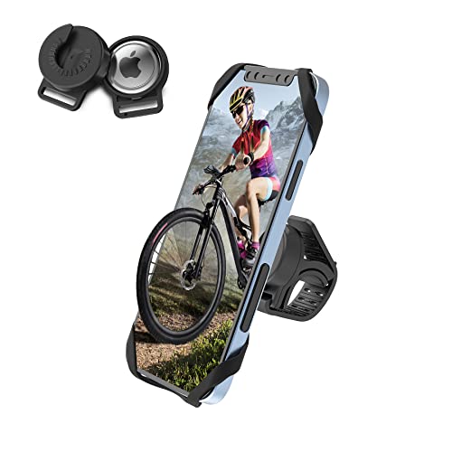 VIVEY handyhalterung Fahrrad Universal Motorrad Handy Halterung für 4,5-7 Zoll Smartphone,Airtag fahrradhaltermit 360° Drehbar(Schwarz-4) von VIVEY