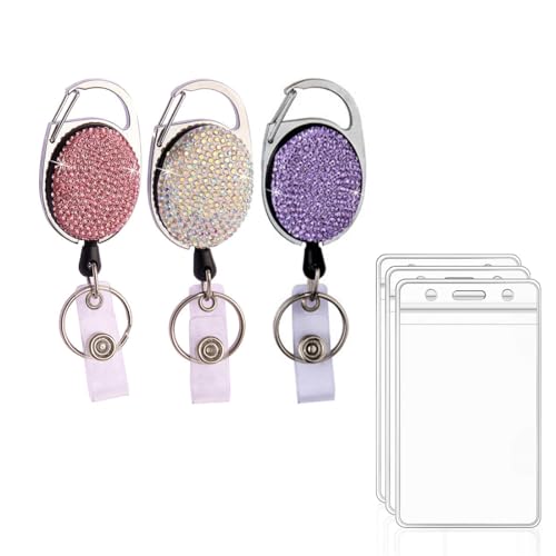 VIVIIHOO Ausweishalter Ausziehbar und Schlüsselanhänger ausziehbar Set -Material mit glänzendem Strass-Design und vielseitiger Verwendung für Lehrer,Ärzte,Krankenschwestern und Studenten VIVIIHOO Ausweishalter Ausziehbar und Schlüsselanhänger ausziehbar Set -Material mit glänzendem Strass-Design und vielseitiger Verwendung für Lehrer,Ärzte,Krankenschwestern und Studenten von VIVIIHOO