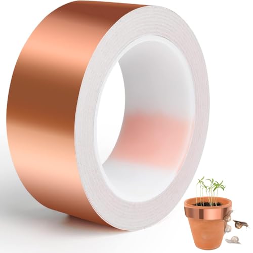 VIVIIHOO Kupferband Selbstklebend 30m,EMI Abschirmband,Ultra Dünn Kupferfolienband,Kupferklebestreifen Kupferband,Lötbar Einseitig Leitfähiges,Kupferfolie Gegen Schnecken (Breite: 10mm) von VIVIIHOO