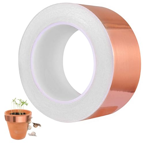 VIVIIHOO Kupferband Selbstklebend 30m,EMI Abschirmband,Ultra Dünn Kupferfolienband,Kupferklebestreifen Kupferband,Lötbar Einseitig Leitfähiges,Kupferfolie Gegen Schnecken (Breite: 20mm) von VIVIIHOO