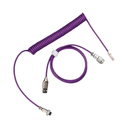 VIVIWI Mechanische Tastaturen, Spiralkabel, Typ C, USB-Port, Luftfahrt, Spiralkabel, Desktop-Computer, Gaming-Tastatur-Zubehör von VIVIWI