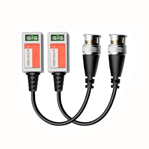 VIVIWI Video-Balun-Anschlüsse, CCTV BNC, passives Video-Balun-Transceiver-Kabel für Überwachungskamerasysteme, Signalverlängerung VIVIWI Video-Balun-Anschlüsse, CCTV BNC, passives Video-Balun-Transceiver-Kabel für Überwachungskamerasysteme, Signalverlängerung von VIVIWI