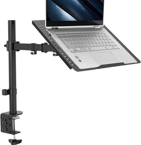VIVO Einzel Laptop Notebook Tischständer montieren - voll einstellbare Verlängerung mit c Klemme (Stand-v001l) von VIVO