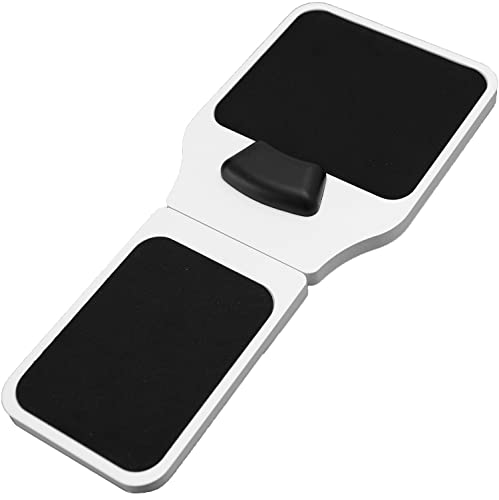 VIVO MOUNT-MS02DW Mauspad mit Handgelenkkissen, verstellbare Länge, Stützplattform, Stuhlbefestigungsverlängerung mit Riemen, Weiß, MOUNT-MS02DW von VIVO